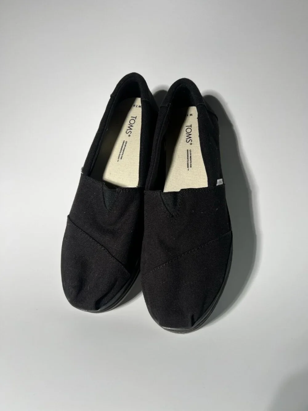 TOMS Alpargata Midform Slip-On Loafers Black Women’s Size 7.5